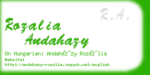 rozalia andahazy business card